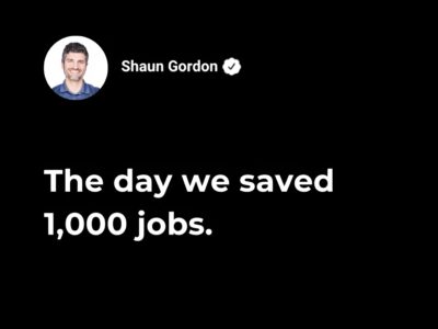 the day we saved 1000 jobs
