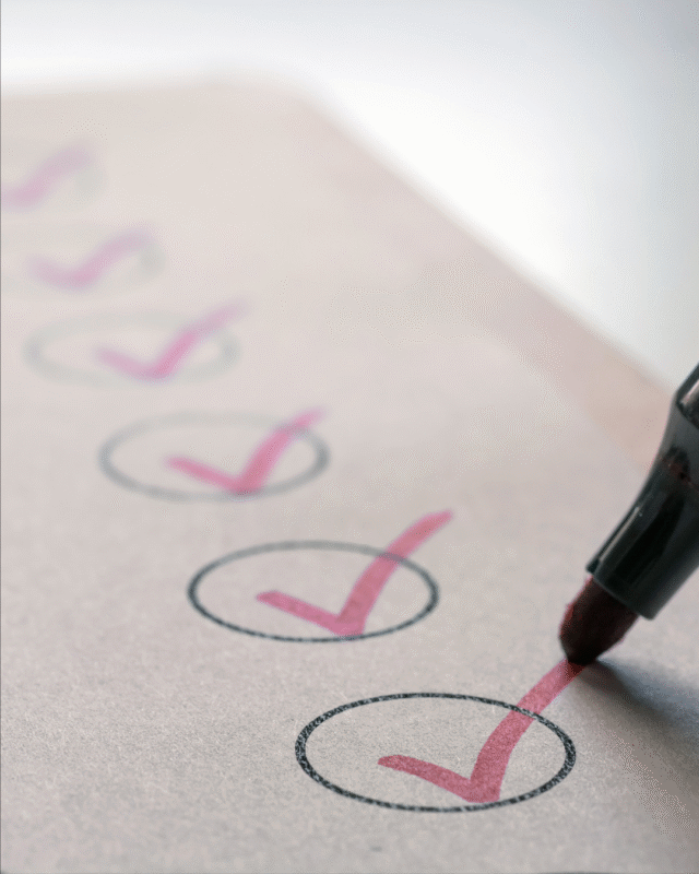 Checklist with all items checked