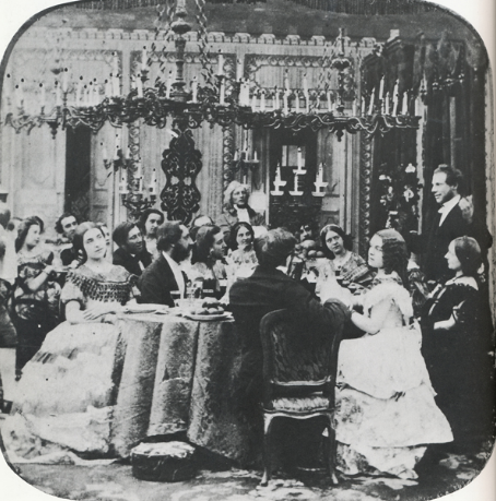 Late 1800s dinner party