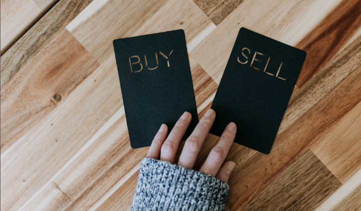 Two cards: Buy and Sell